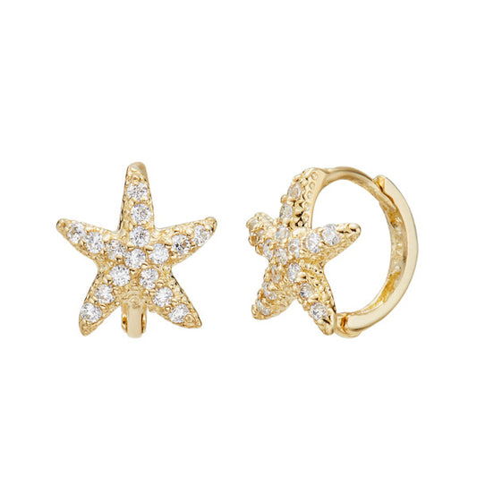 14K Sea Star Earrings