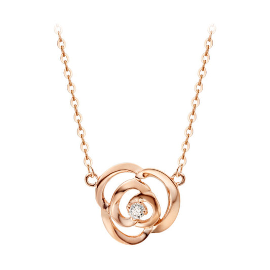 14K Rose Scent Integrated Necklace